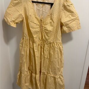 Levi's Yellow Floral V-Neck Dress